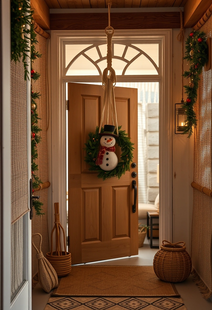 Snowman door decoration ideas 5