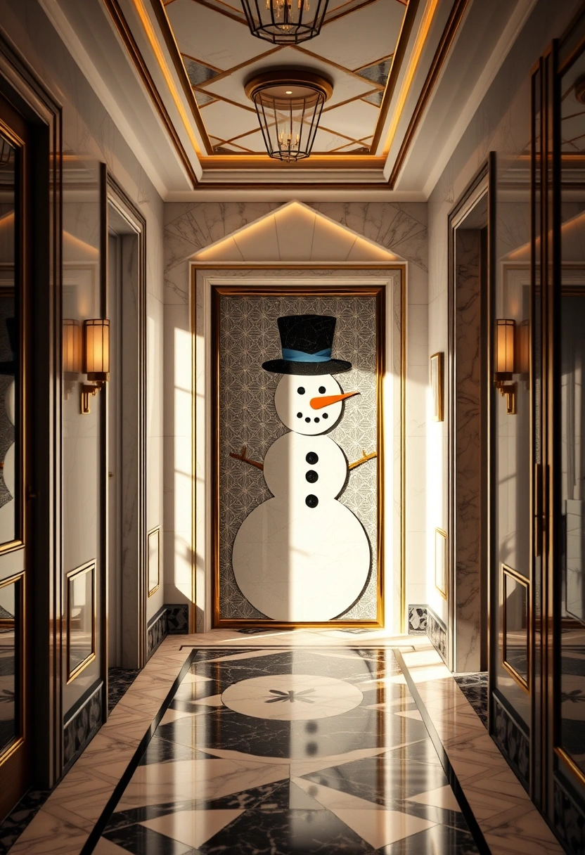 Snowman door decoration ideas 9