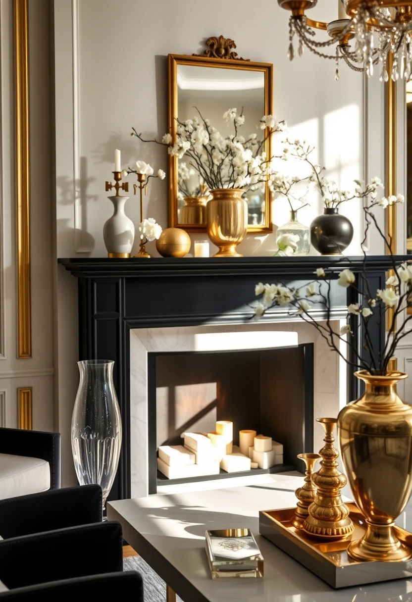 Spring fireplace mantel decor ideas 16