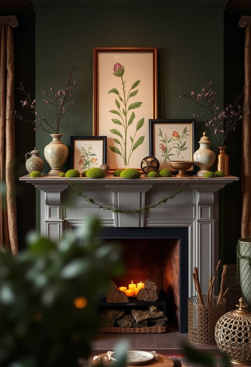 Spring fireplace mantel decor ideas 20