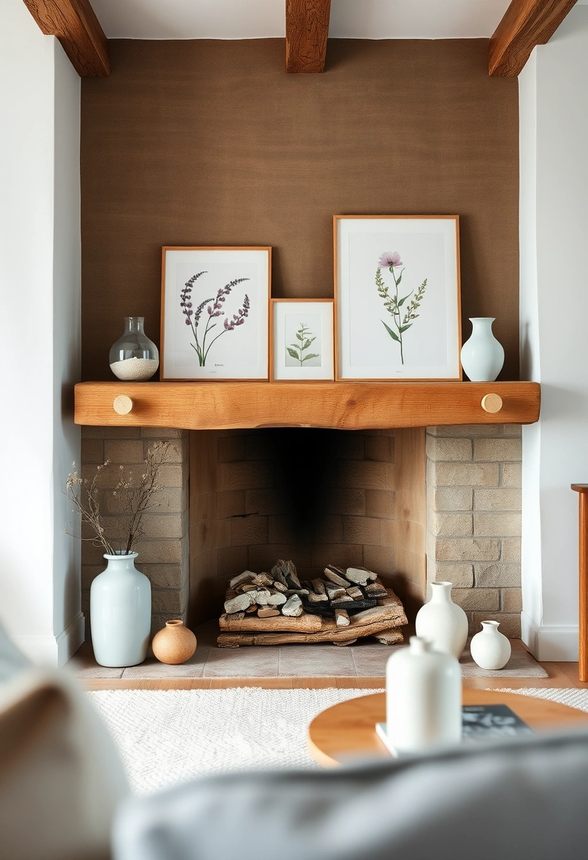 Spring fireplace mantel decor ideas 3