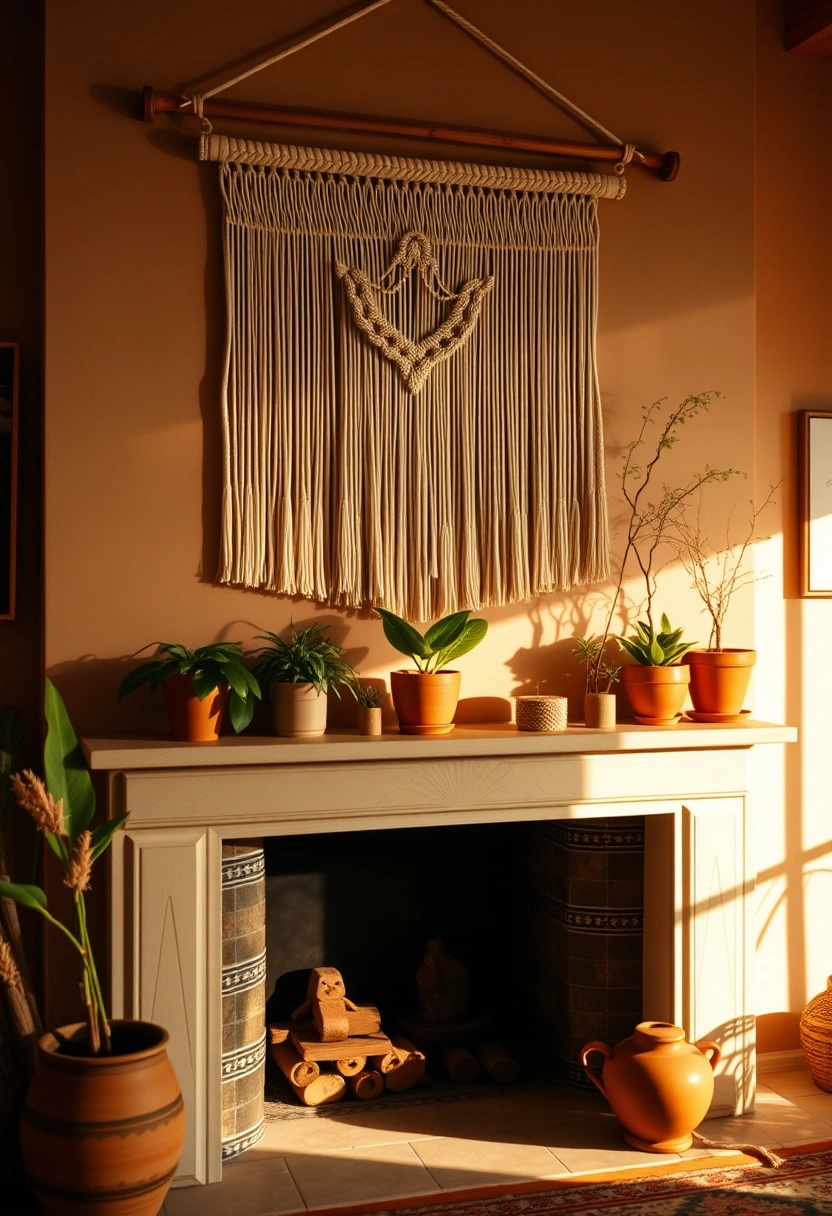 Spring fireplace mantel decor ideas 4