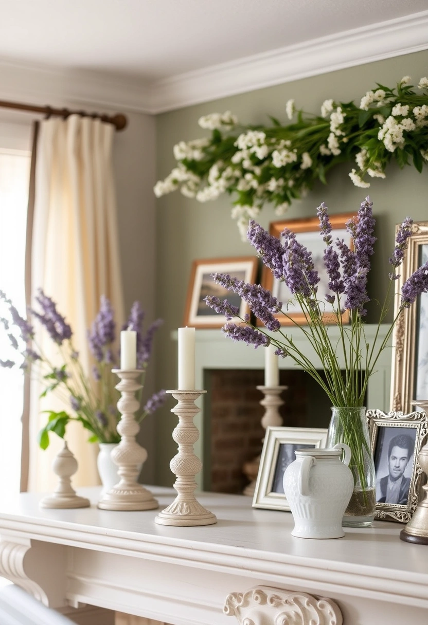 Spring fireplace mantel decor ideas 6