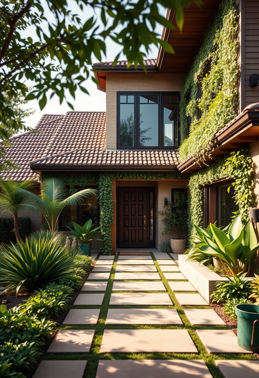 Suburban house bloxburg exterior ideas 16