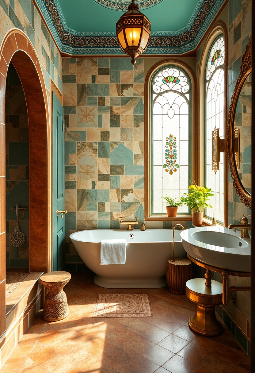 Vintage modern bathroom ideas 16