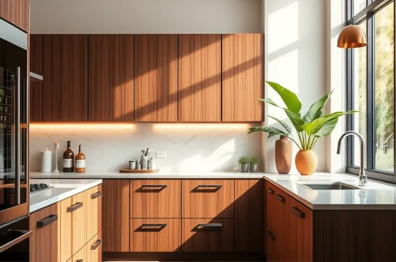 Walnut kitchen cabinets ideas 1