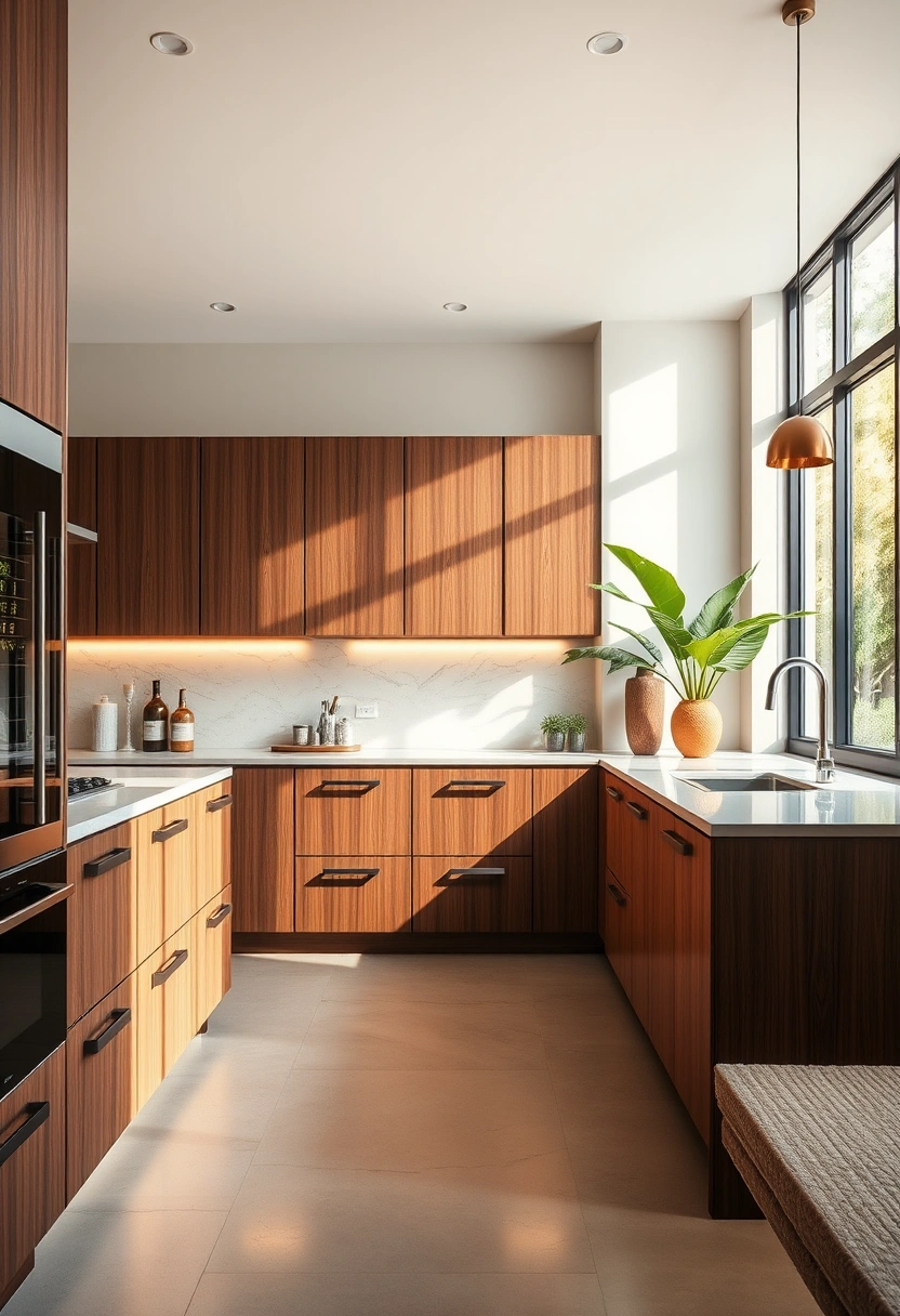 Walnut kitchen cabinets ideas 1