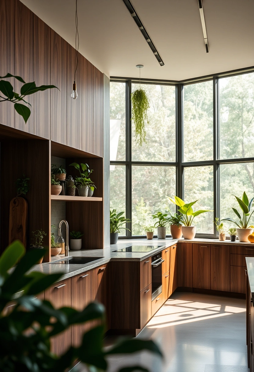 Walnut kitchen cabinets ideas 12