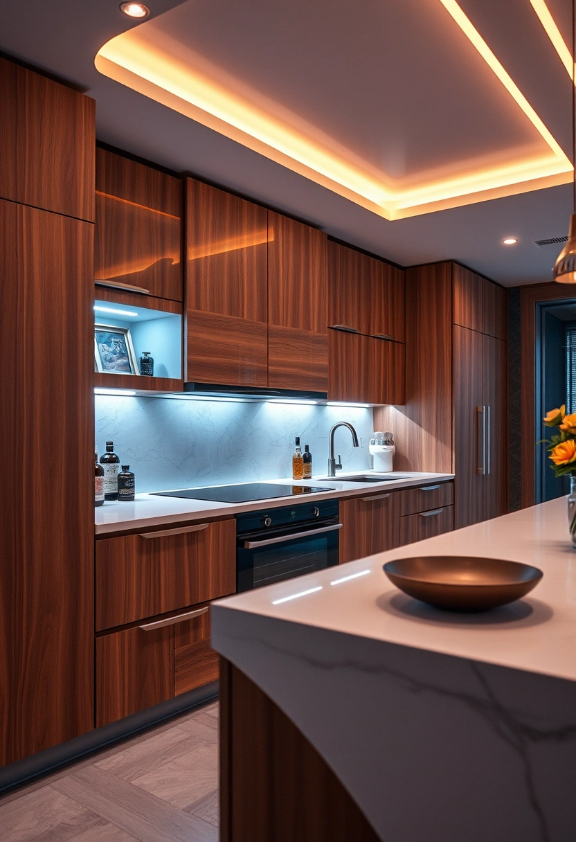 Walnut kitchen cabinets ideas 14