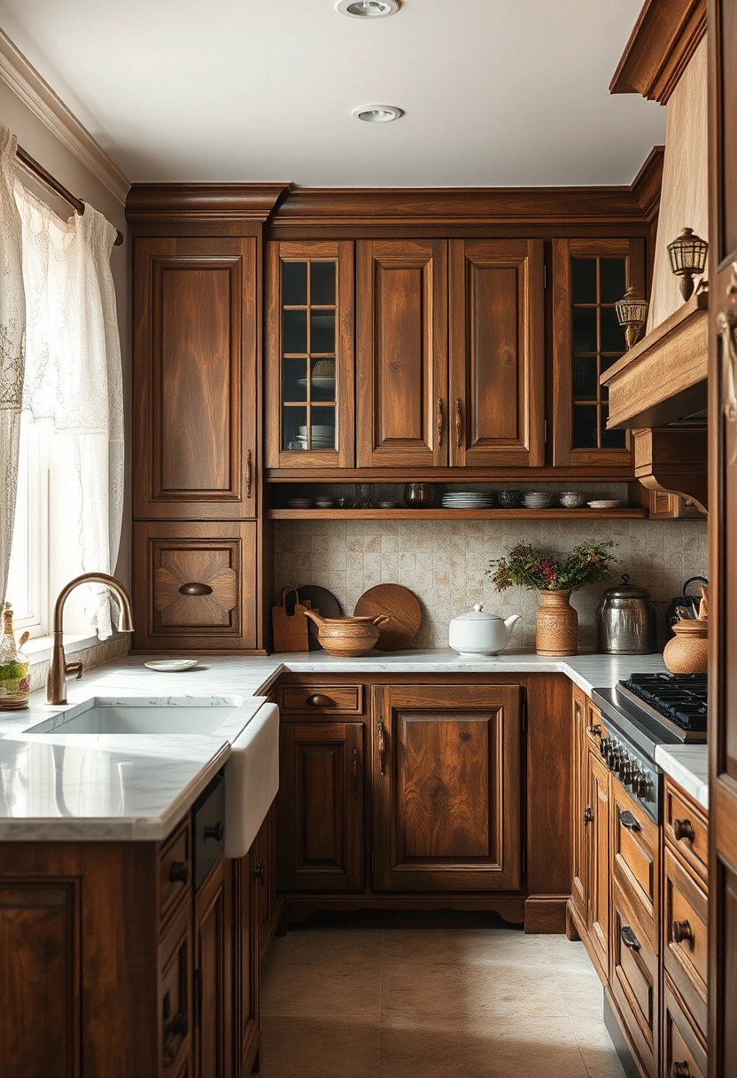 Walnut kitchen cabinets ideas 15