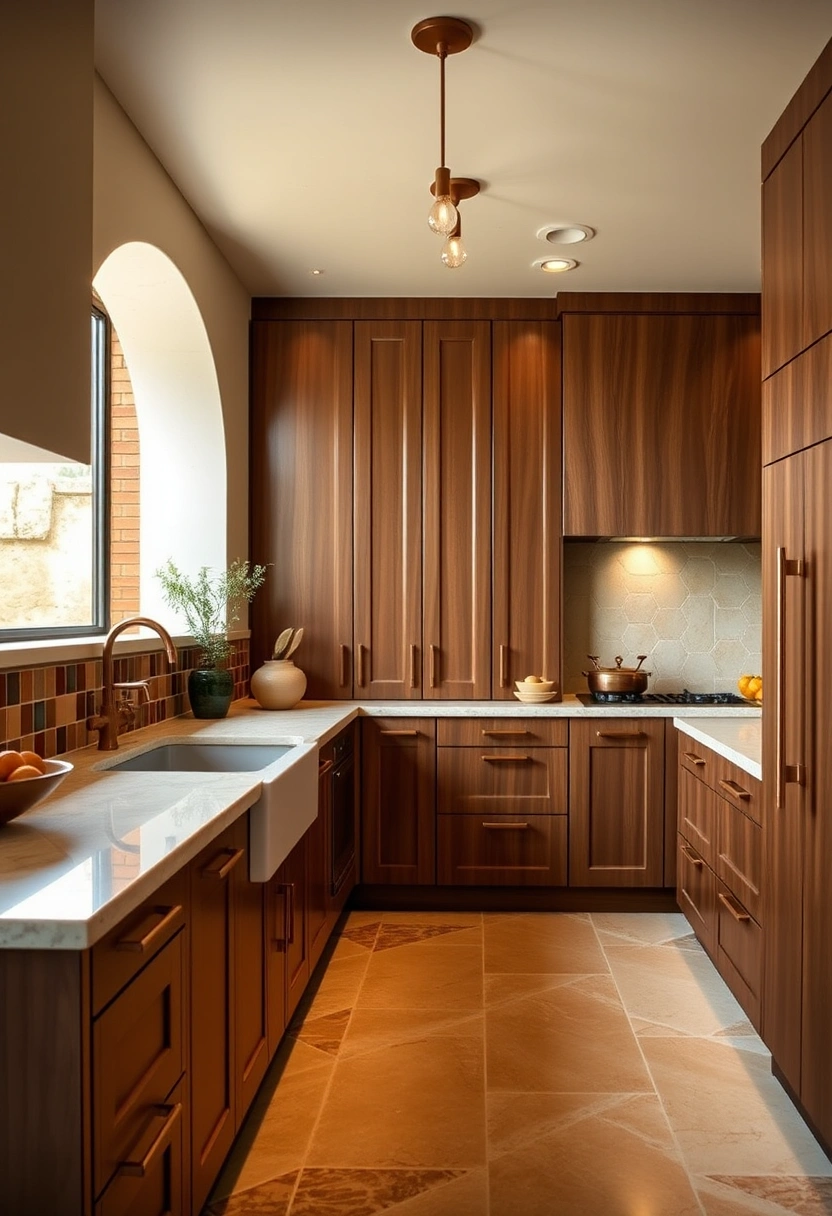 Walnut kitchen cabinets ideas 17