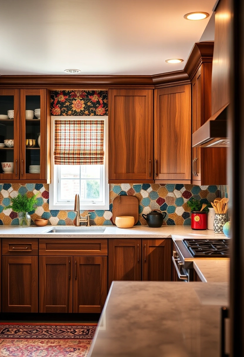 Walnut kitchen cabinets ideas 18
