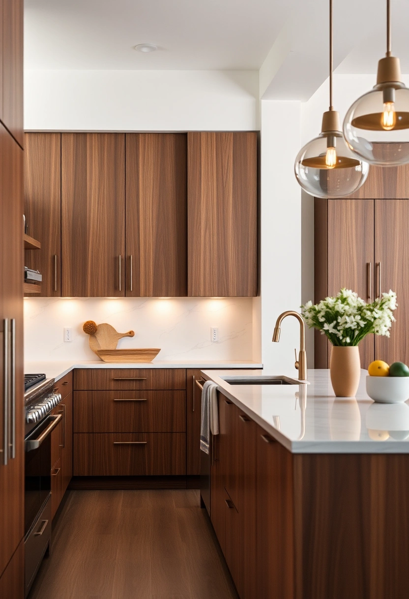 Walnut kitchen cabinets ideas 2