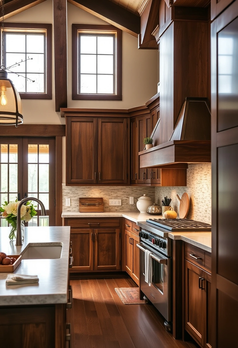 Walnut kitchen cabinets ideas 20