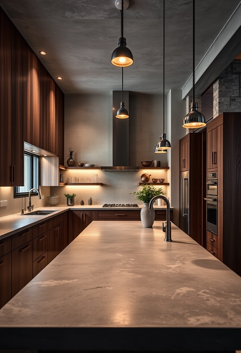 Walnut kitchen cabinets ideas 3