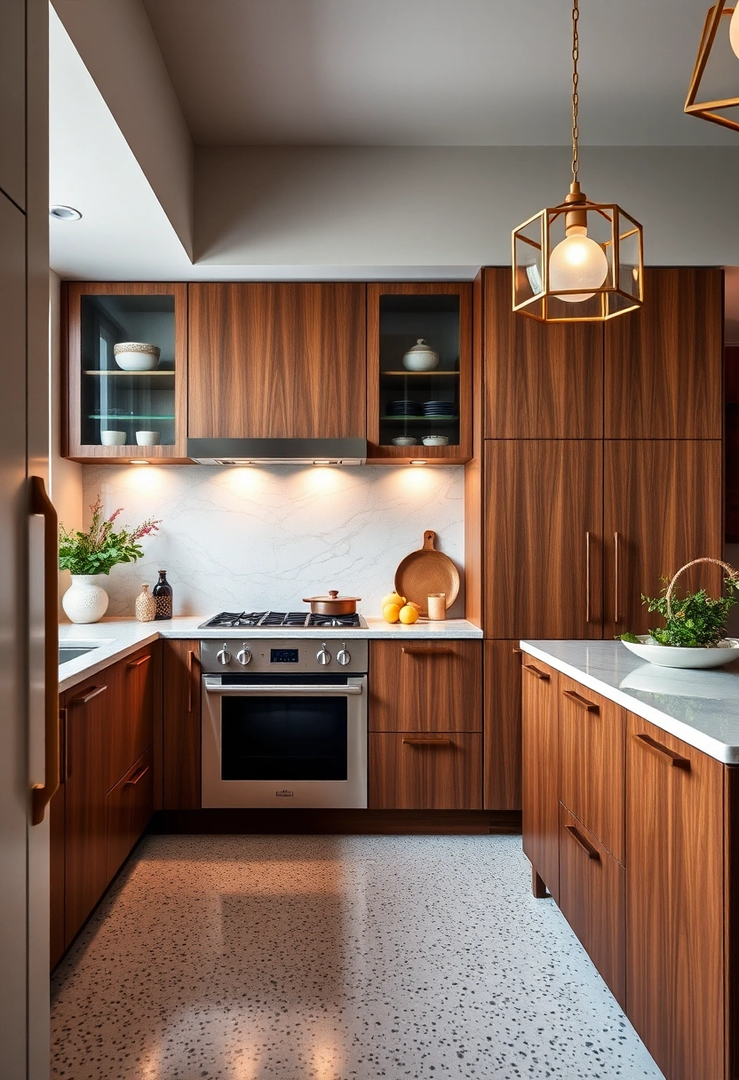 Walnut kitchen cabinets ideas 4