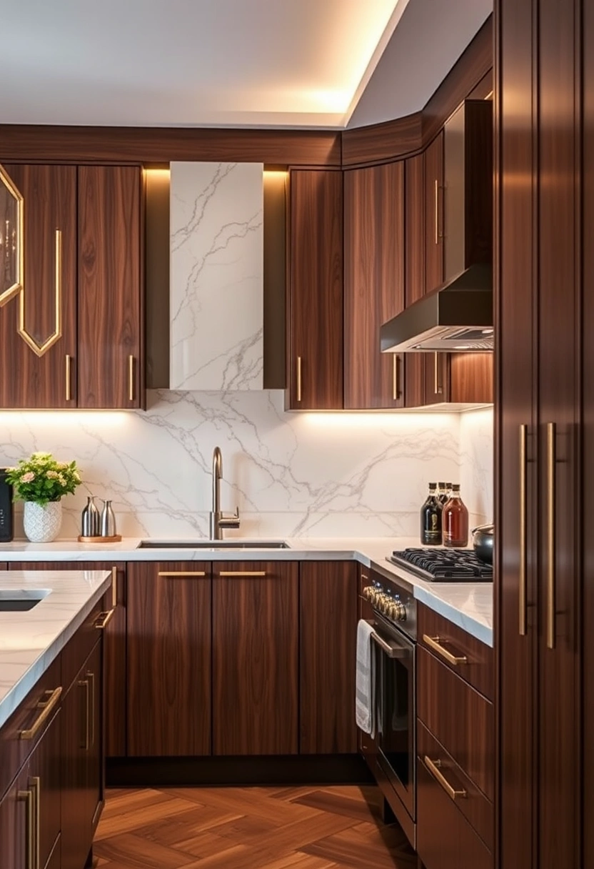 Walnut kitchen cabinets ideas 7