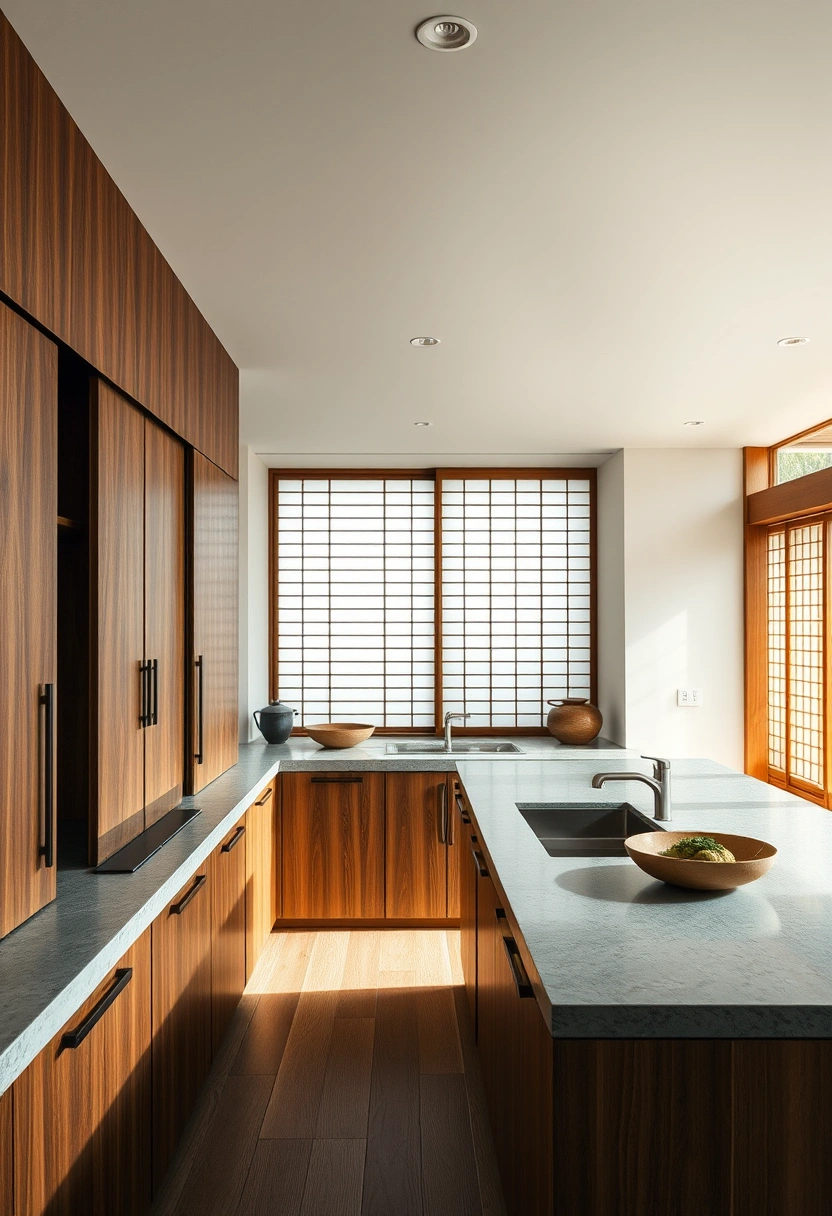Walnut kitchen cabinets ideas 8