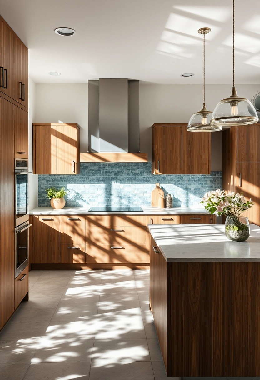 Walnut kitchen cabinets ideas 9