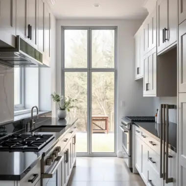 White cabinets black granite countertops ideas 1