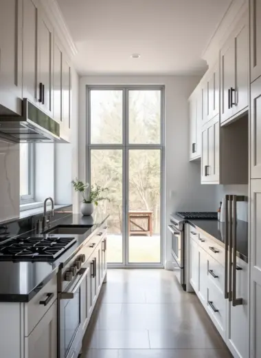 White cabinets black granite countertops ideas 1