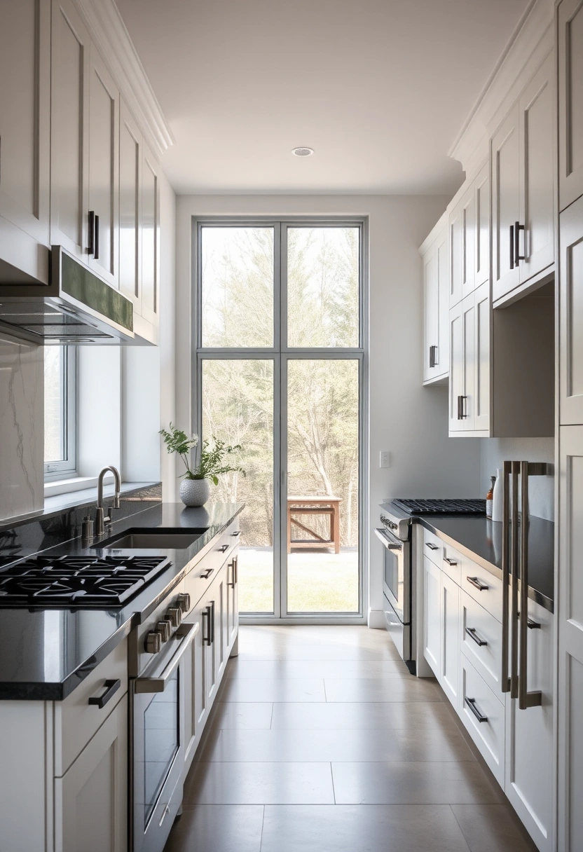 White cabinets black granite countertops ideas 1