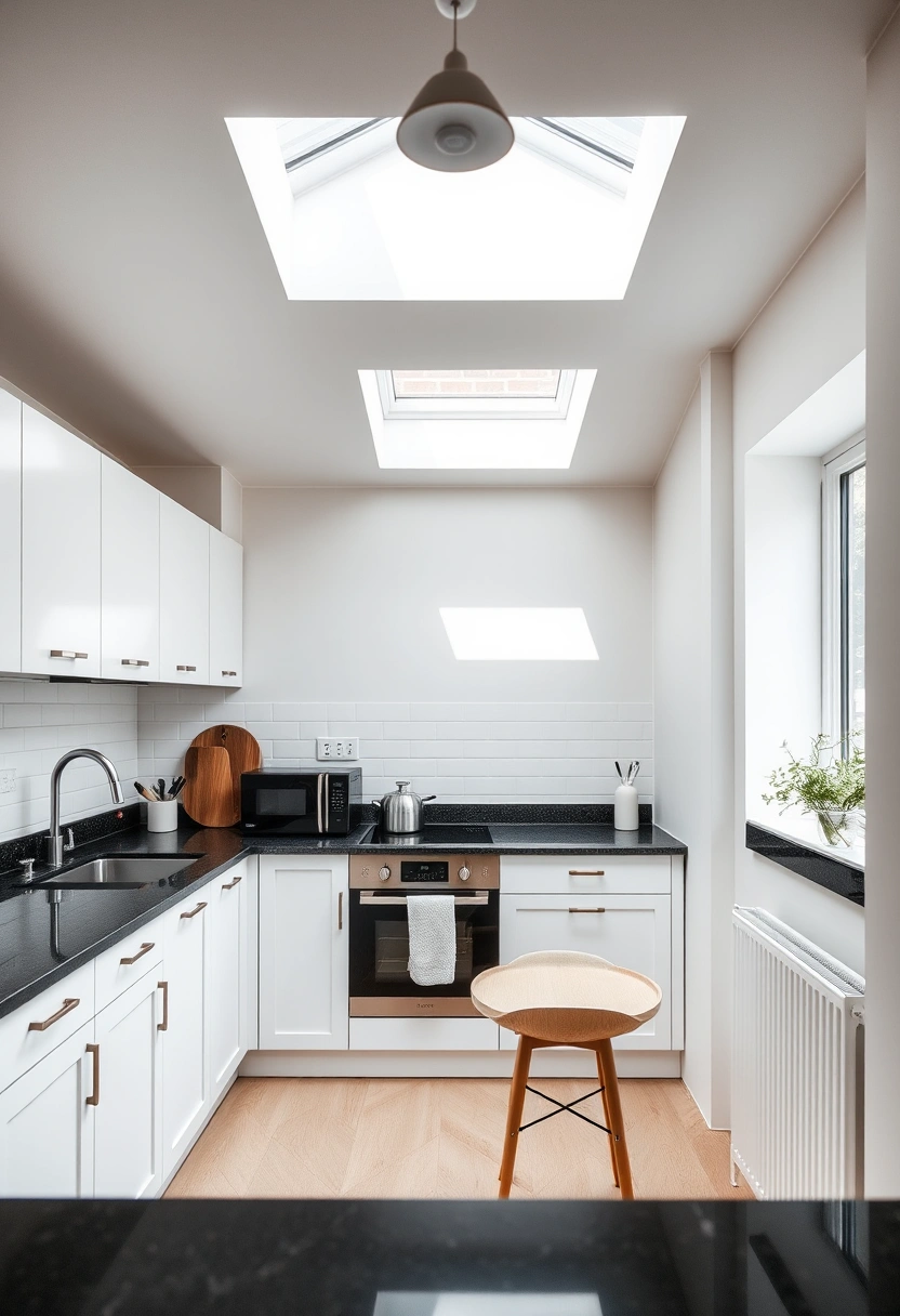 White cabinets black granite countertops ideas 17