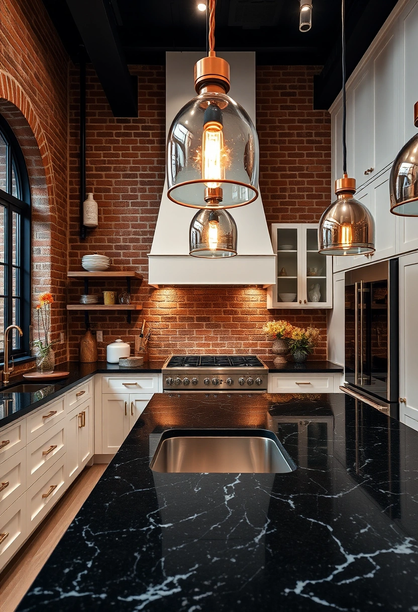 White cabinets black granite countertops ideas 2
