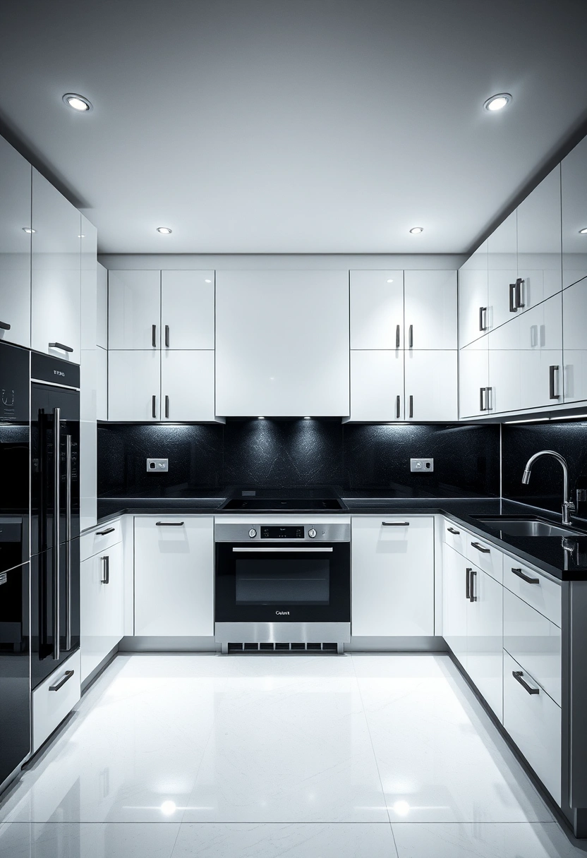 White cabinets black granite countertops ideas 3