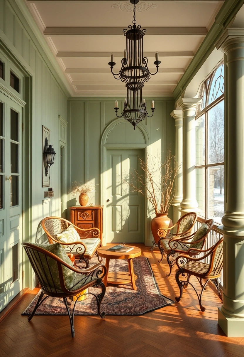 Winter farmhouse front porch decor ideas 14