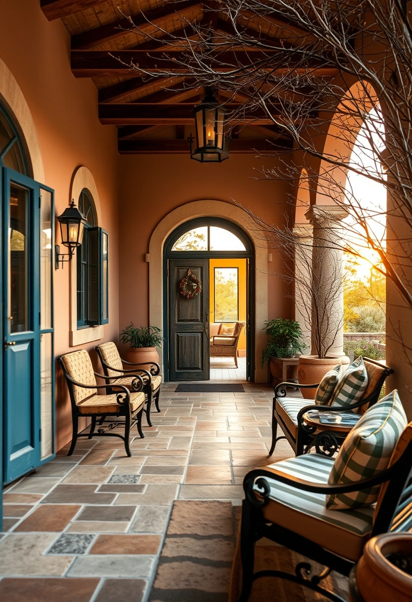 Winter farmhouse front porch decor ideas 16