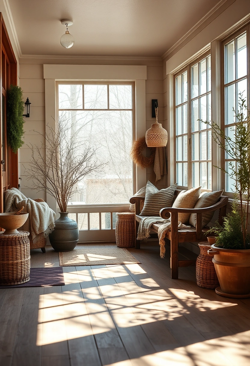 Winter farmhouse front porch decor ideas 3