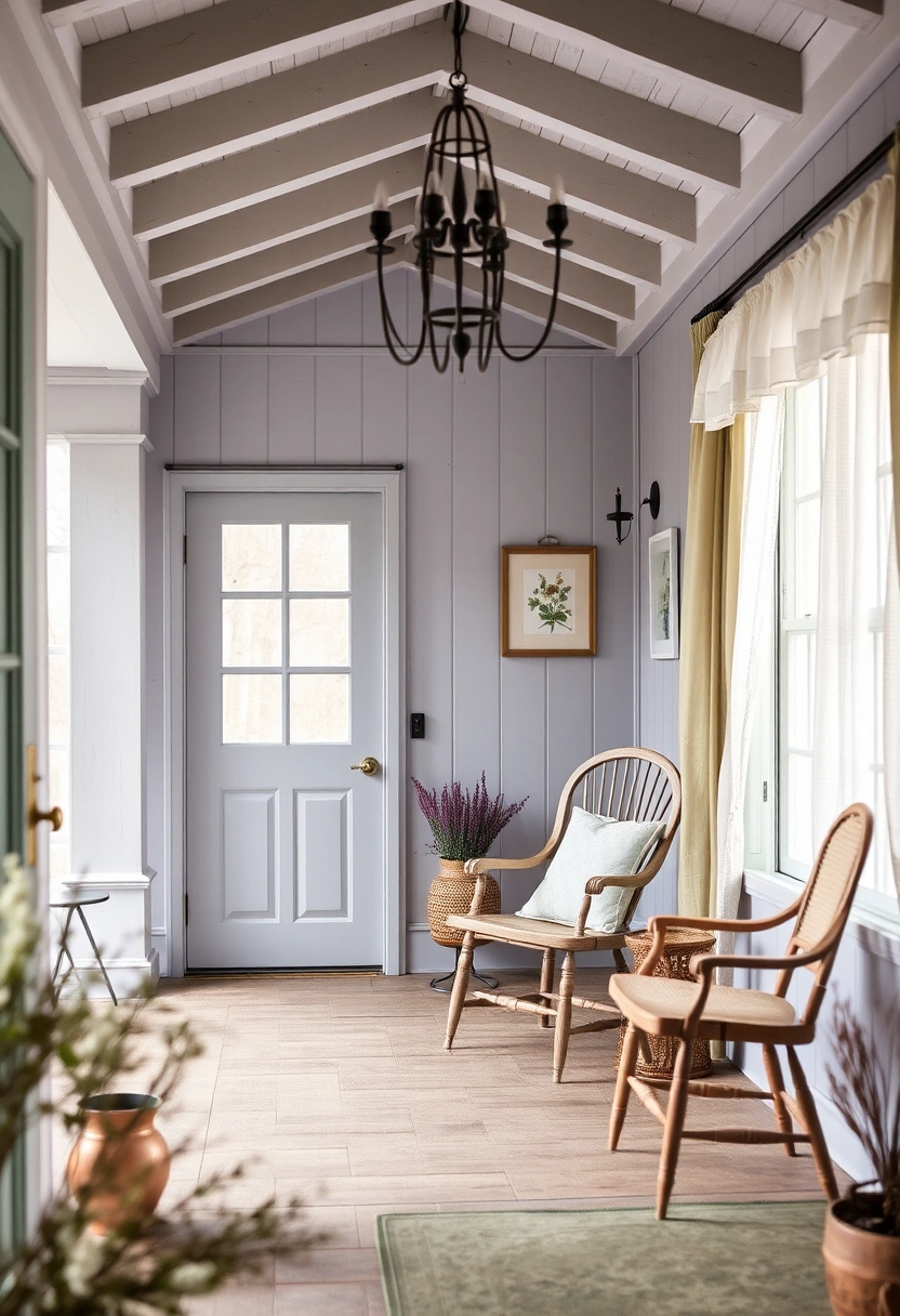 Winter farmhouse front porch decor ideas 8