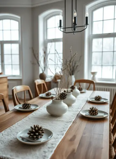 Winter table decor ideas 1